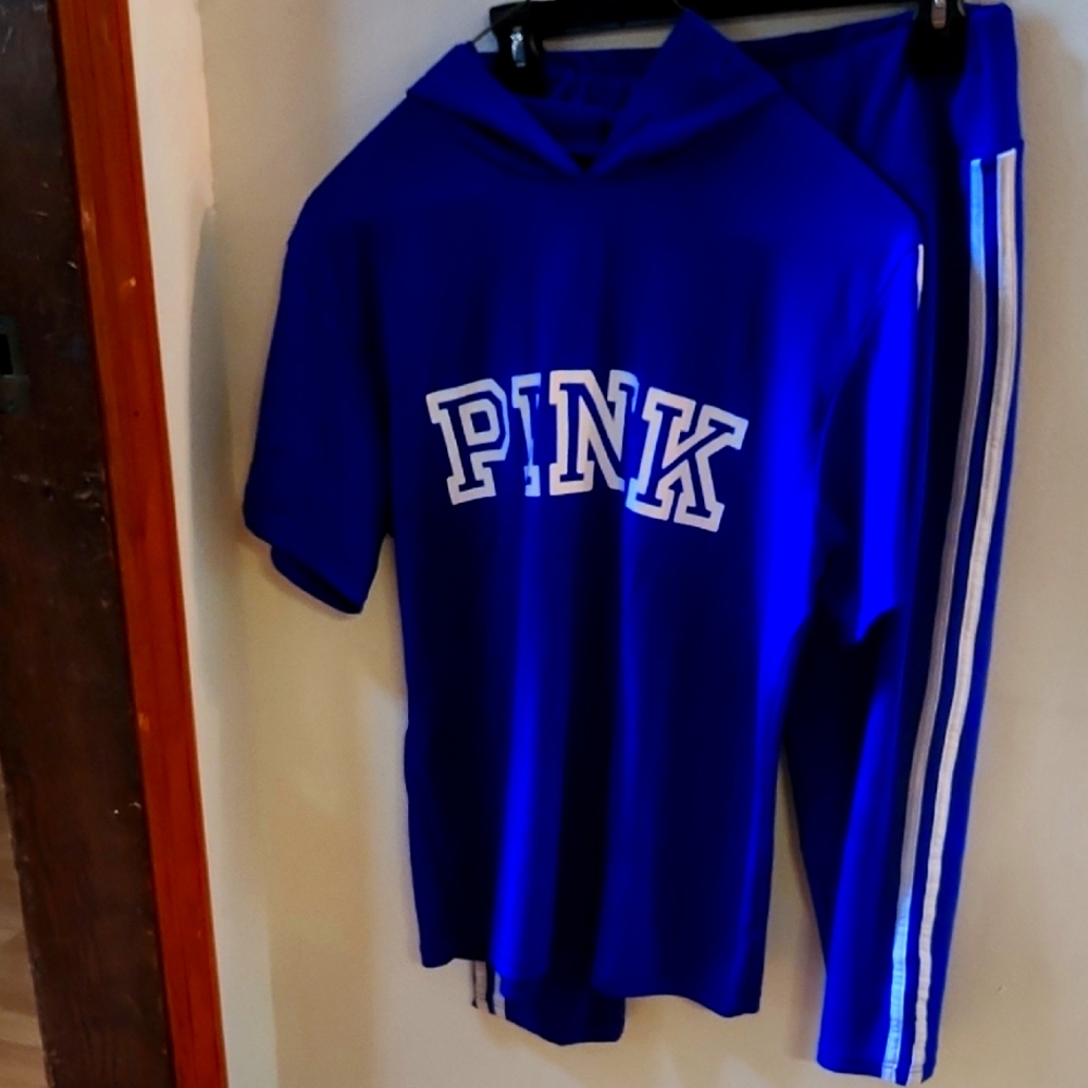 Blue Ladies Hoodie and Pants Set